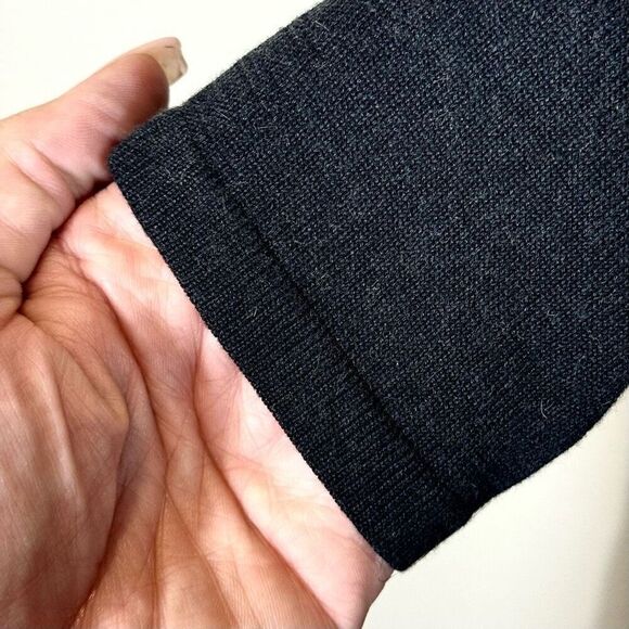 Jarbo Black Mink Blend Long Sleeve Knit Crewneck Women's Midi Dress Small - Picture 2 of 9